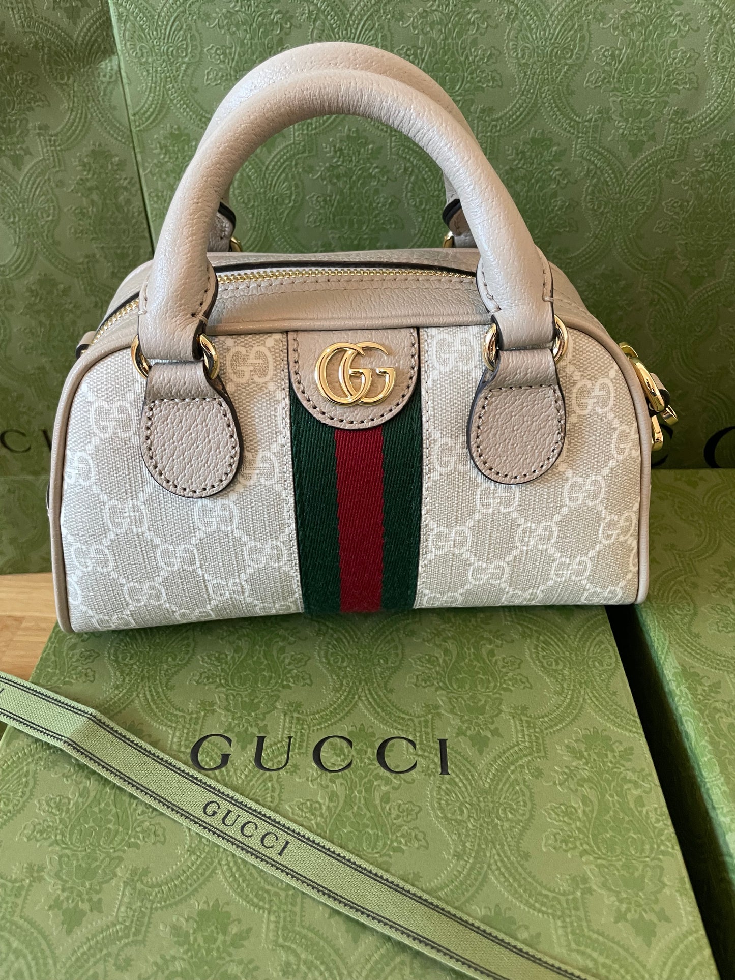 New Gucci Ophidia GG Mini Top Handle